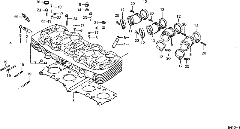 Coastal Motorcycle Centre - CB750F 1977 - CYLINDER HEAD